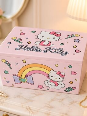 Hello Kitty Pink Rainbow Keepsake Box/Jewely Box
